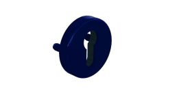 HEWI Schlüsselrosettenpaar BB rund stahlblau Kunststoff 55 mm