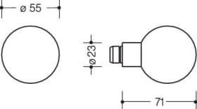 KNOPFDRÜCKERSTIFTTEIL 123.23 RFKST 9 MM VK TS.68,1-78 MM 99 REINWEISS