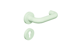 HEWI Objekttür-Drückergarnitur, 111R01.230 305.23R/306.23 PZ99 Reinweiß 8 mm, Hochglanz