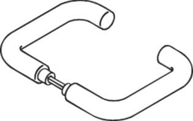 DRÜCKERPAAR 111.23 R 9 MM VK TS. 48 - 58 MM 80 KAFFEEBRAUN