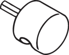 HEWI Knopfstiftteil,R-Technik, feststehend tiefschwarz38,1 - 48,0 mm 8 mm / 10 mm