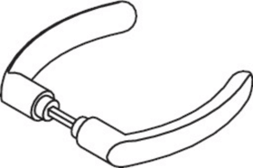 TÜRDRÜCKER NR. 133R 90 TIEFSCHWARZ 8 MM VK TS 38-43 MM