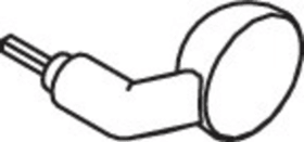 HEWI Knopfstiftteil, ø23mm, feststehend, R-Technik reinweiß38,1 - 48,0 mm 8 mm