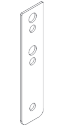 ROTO Distanzplatte DoorLine 89NN, 1, 5mm, Aluminium, schwarz beschichtet
