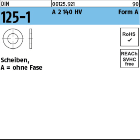 U-SCHEIBEN DIN 125 A2 (VE=100 ST) 8,4 MM