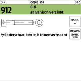 ZYLINDERSCHRAUBEN DIN 912 VZ M 6 X 30 (VE = 100 ST) 8.8