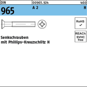 DIN 965 SENKSCHRAUBEN MIT KREUZSCHLITZ H A2  M5X25