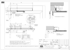 SET SCHERENGESTÄNGE EN 3-6 DRÜCKEND, SILBER E6/EV1, STURZTIEFE 66-185 MM