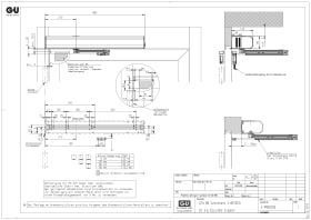 SET SCHERENGESTÄNGE EN 3-6 DRÜCKEND, SILBER E6/EV1, STURZTIEFE 0-65 MM