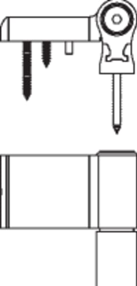 Maco  Türband MACO T100P Plus Flügelteil 87 mm Überschlagshöhe von 19-21,5 mm verkehrsweiß RAL 9016 VE 1 S  477313