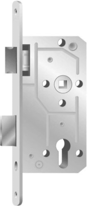 Einsteckschloss für Wohnungsinnen- und Abschlusstüren 114-1/2-PZW/55-R-18-A-01