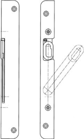 SCHLIESSBLECH 15-T LS. M.SPERRBÜGEL F. TS HELL VZ  VE=5 3240402