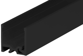 Hermat Glashalteprofil,6951/OD,L6.000mm,zum Anschrauben,Aluminium,schwarz,classic black