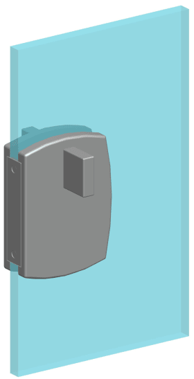 Hermat Ganzglas Gegenkasten 6903.Z/GG, OL, DL-R, edelstahloptik eloxiert