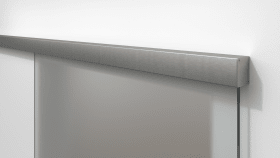 Hermat Schiebetürbeschlag,mit Laufschiene,SAN REMO, 2400mm, 80kg, ESG/VSG,grau