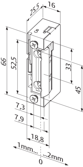 ELEKTRO-TÜRÖFFNER 118.500 O. SCHLIESSBLECH 118.500.....A71