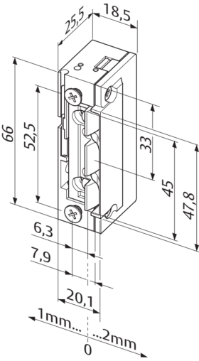 RAUCHSCHUTZ-TÜRÖFFNER PROFIX 2 22-42 V GS/WS O. STULP UNIVERSAL 118S.13-----B71