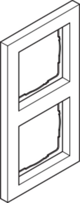 RAHMEN 2-FACH JUNG LS990 EDELSTAHL 81 x 152 mm