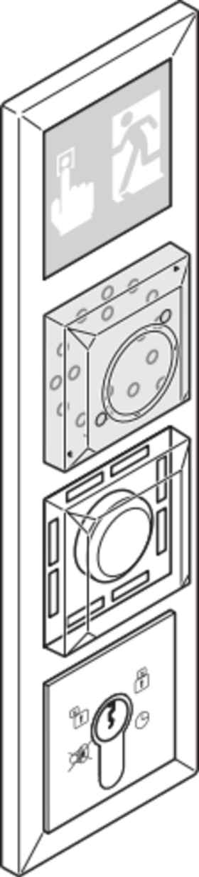 ePED UP TERMINAL M.DOWNCOUNTER FT BELEUCHTET JUNG AS500 ALPINWEIß