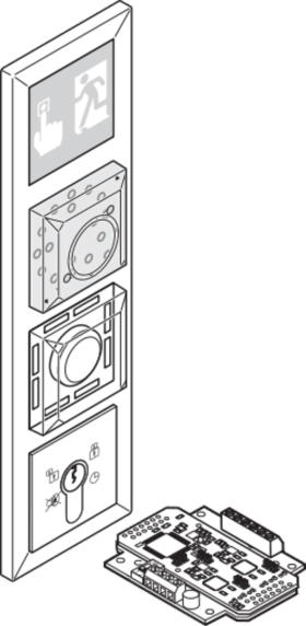 ePED TUERTERMINAL M. DOWNCOUNTER FT BELE.,GIRA STANDARD55 WEIß GLAE