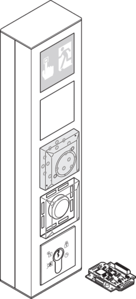 ePED® DOORTERMINAL AP MIT ZEITVERZÖGERUNG UND 1386S00UP GIRA P