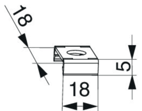 Maco  Verbreiterung NB=18mm für HS Laufwagen 16 x 30  304789