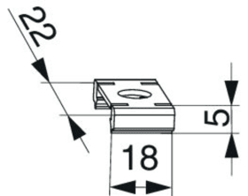 Maco  Verbreiterung NB=22mm für HS Laufwagen 16 x 30  304790