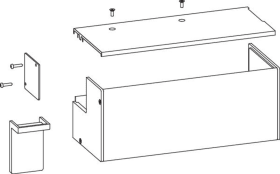 Maco  Packung Abdeckungen für HS Comfort Drive Schiebeantrieb aufliegend rechts Weiß  477511