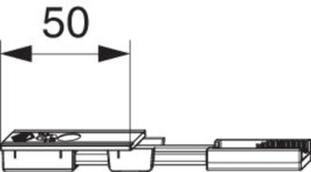 Maco  MM Endverschluss oben für Kantenverschluss gegenläufig über EV mit Riegelausschluss silber  214015