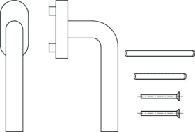 FENSTERGRIFF UNITY B03 NOCKEN 10 MIT STI FT 24/32 36/42 EDELSTAHL MATT , 477543