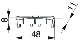 Maco  Schließteil für PVC Silber  34615