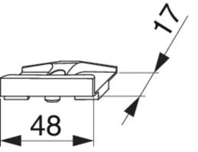 MACO Schließteil mit Positionszapfen 12x3 mm für Euronut 7/8/4 Schrägverschraubung Silber