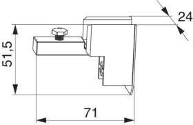 Maco  Obere Führung Getriebeseite, für RC2 mit Aushebesicherung für obere Führungschiene mit Blende und un  214420