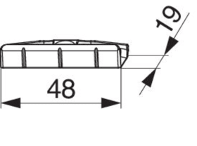Maco  Schließteil Eurofalz 20 mm Schrägverschraubung - 1 mm Anpressdruck Silber  355396