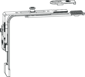 Maco  MT Winkeltrieb F Verbindungsplättchen lose mit 1 i.S. FFB 280-650 silber  52926