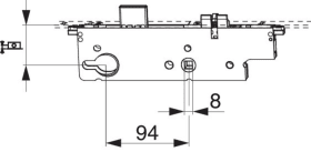 Maco  Schlosskasten Türschloss Z-TS DM45 RZ E94 VK8 silber  215467