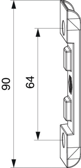 Maco  Anpressverschluss verdeckt ES Rahmenteil 4L 13V mit Tiefeneinstellung silber  357677