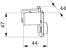 Maco  Obere Führung Bandseite, für Führungsschiene mit Blende und universal nieder, Silber  358385