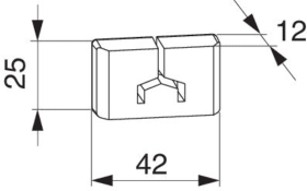 Maco  Dichtungsstück HS für Führung universal nieder oben FT= B=42mm Schwarz  358656