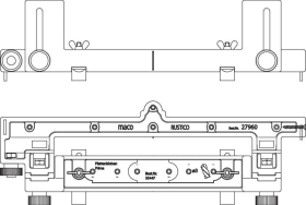 Maco  Lehre BLR für gemeinsamen Anschlag Band gerade mit Schraubabstand 32, Plattenkloben BLR  55905