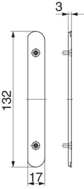 Maco  Fräsabdeckung für Ladenband Prima für Prima-Band Schwarz-S  57107