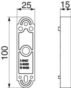 Maco  Unterlage für Türladenhalter stapelbar 15 mm hoch Grau  360619