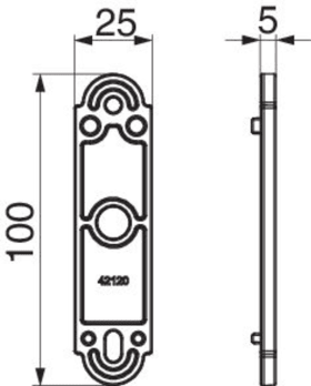 Maco  Unterlage für Türladenhalter stapelbar 5 mm hoch Grau  360621