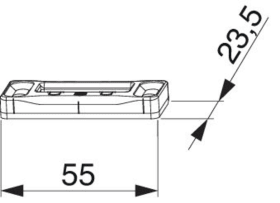 MACO Riegelschließteil FT24 13V 1 Schlitz fix Silber