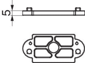 Maco  Unterlage für Komfortladenhalter stapelbar 5 mm hoch Grau  361190
