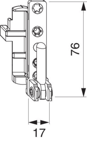 Maco  Ecklager DT130 für Fenstertür 12L 20Ü rechts silber  58601