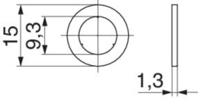 Maco  Klobenscheibe BLR 1,3mm grau  361316