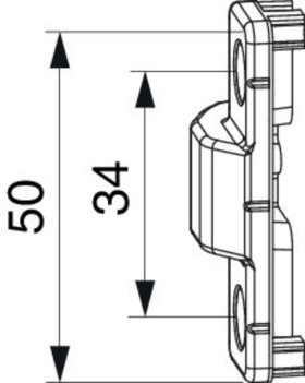 Maco  Anpressverschluss verdeckt PVC Rahmenteil 12L silber  361343