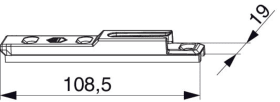 Maco  Kipp-Drehschließteil i.S. MM für PVC li/re Silber  361880