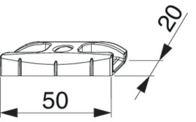 Maco  Schließteil HG Eurofalz 20 mm Schrägverschraubung Silber  361960